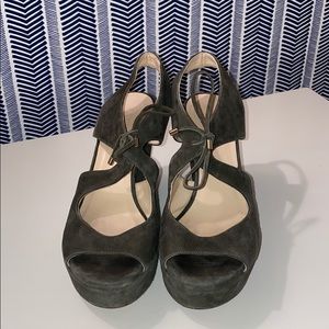 Jimmy Choo Nayeem Olive Platform Shoes